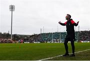 4 March 2023; Derry manager Rory Gallagher during the Allianz Football League Division 2 match between Derry and Dublin at Celtic Park in Derry. Photo by Ramsey Cardy/Sportsfile