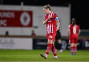 4 March 2023; Emma Hansberry of Sligo Rovers reacts at the final whistle after their side's defeat in the SSE Airtricity Women's Premier Division match between Sligo Rovers and Shamrock Rovers at The Showgrounds in Sligo. Photo by Seb Daly/Sportsfile