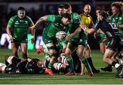 4 March 2023; Conor Oliver of Connacht makes a break during the United Rugby Championship match between Dragons and Connacht at Rodney Parade in Newport, Wales. Photo by Chris Fairweather/Sportsfile