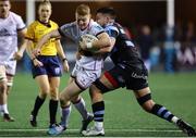 4 March 2023; Nathan Doak of Ulster in action against Ellis Jenkins of Cardiff during the United Rugby Championship match between Cardiff and Ulster at Cardiff Arms Park in Cardiff, Wales. Photo by Gareth Everett/Sportsfile