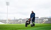 5 March 2023; Groundsman Eugene Griffin places the sideline flags before the Allianz Football League Division 2 match between Limerick and Meath at TUS Gaelic Grounds in Limerick. Photo by Tyler Miller/Sportsfile