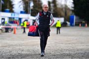 5 March 2023; Louth manager Mickey Harte arrives before the Allianz Football League Division 2 match between Louth and Kildare at Páirc Mhuire in Ardee, Louth. Photo by Ben McShane/Sportsfile