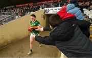 5 March 2023; Tadhg Morley of Kerry runs out before the Allianz Football League Division 1 match between Tyrone and Kerry at O'Neill's Healy Park in Omagh, Tyrone. Photo by Ramsey Cardy/Sportsfile
