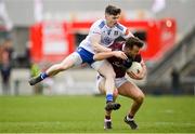 5 March 2023; Paul Conroy of Galway is tackled by Stephen O’Hanlon of Monaghan during the Allianz Football League Division 1 match between Galway and Monaghan at Pearse Stadium in Galway. Photo by Seb Daly/Sportsfile