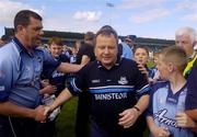 12 June 2004; The Dublin manager Tommy Lyons is congratulated by supporters after the game. Bank of Ireland Football Championship Qualifier, Round 1, Dublin v London, Parnell Park, Dublin. Picture credit; Ray McManus / SPORTSFILE