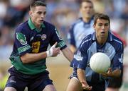 12 June 2004; David Henry, Dublin, in action against Daragh Kineavey, London. Bank of Ireland Football Championship Qualifier, Round 1, Dublin v London, Parnell Park, Dublin. Picture credit; Ray McManus / SPORTSFILE