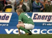 12 June 2004; Brian O'Driscoll, Ireland, after defeat to South Africa. South Africa Tour June 2004, South Africa v Ireland, Vodacompark, Bloemfontein, Free State, South Africa. Picture credit; Matt Browne / SPORTSFILE