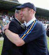 12 June 2004; John Kennedy, Clare manager, celebrates victory over Sligo. Bank of Ireland Football Championship Qualifier, Round 1, Clare v Sligo, Cusack Park, Ennis, Co. Clare. Picture credit; SPORTSFILE