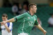 13 June 2004; Conor Mullane, Limerick, celebrates after scoring his sides first goal. Bank of Ireland Munster Senior Football Championship Semi-Final, Limerick v Waterford, Gaelic Grounds, Limerick. Picture credit; Pat Murphy / SPORTSFILE