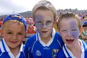 13 June 2004; Cavan supporters, l to r, are Shane Hamilton, Jonathon McCabe and Cormac McCabe pictured before the match. Ulster Minor Football Championship Semi-Final, Down v Armagh, St. Tighernach's Park, Clones, Co. Monaghan. Picture credit; Damien Eagers / SPORTSFILE