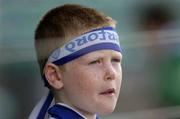 13 June 2004; A young Waterford fan watches the final moments of the game. Bank of Ireland Munster Senior Football Championship Semi-Final, Limerick v Waterford, Gaelic Grounds, Limerick. Picture credit; Pat Murphy / SPORTSFILE