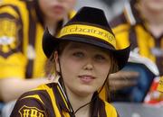 13 June 2004; A young Kilkenny fan during the game. Guinness Leinster Senior Hurling Championship Semi-Final, Kilkenny v Wexford, Croke Park, Dublin. Picture credit; Brian Lawless / SPORTSFILE