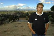 14 June 2004; Shaun Payne, who is replacing the injured Gordon D'Arcy for Ireland's second test against South Africa on Saturday, pictured with Cape Town in the backround from the Cecil Rhodes Memorial, Cape Town, Western Province, South Africa. Picture credit; Matt Browne / SPORTSFILE