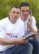 15 June 2004; At the announcement of Cross- Sport, a new telecoms business which is powered by Euphony, are Tipperary hurler Eoin Kelly, left, and Galway footballer Padraic Joyce. Montrose Hotel, Belfield, Dublin. Picture credit; Damien Eagers / SPORTSFILE