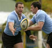 15 June 2004; Kevin Maggs is tackled by David Wallace, right, during Ireland rugby squad training. The Villages Rugby Ground, Cape Town, South Africa. Picture credit; Matt Browne / SPORTSFILE