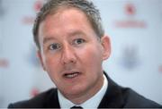 23 August 2013; Dublin manager Jim Gavin during a press event ahead of his side's GAA Football All-Ireland Senior Championship Semi-Final against Kerry on Sunday the 1st of September. Dublin Senior Football Press Event ahead of GAA Football All-Ireland Senior Championship Semi-Final, Gibson Hotel, Dublin. Picture credit: Brian Lawless / SPORTSFILE