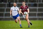 5 March 2023; Daniel O’Flaherty of Galway in action against Conor Boyle of Monaghan during the Allianz Football League Division 1 match between Galway and Monaghan at Pearse Stadium in Galway. Photo by Seb Daly/Sportsfile