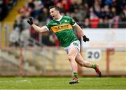 5 March 2023; Paul Murphy of Kerry celebrates after scoring his side's second goal during the Allianz Football League Division 1 match between Tyrone and Kerry at O'Neill's Healy Park in Omagh, Tyrone. Photo by Ramsey Cardy/Sportsfile