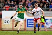 5 March 2023; Paul Murphy of Kerry shoots to score his side's second goal during the Allianz Football League Division 1 match between Tyrone and Kerry at O'Neill's Healy Park in Omagh, Tyrone. Photo by Ramsey Cardy/Sportsfile