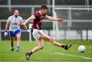 5 March 2023; Johnny Heaney of Galway scores his side's first goal during the Allianz Football League Division 1 match between Galway and Monaghan at Pearse Stadium in Galway. Photo by Seb Daly/Sportsfile