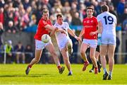 5 March 2023; Darragh Kirwan of Kildare in action against Conor Early of Louth during the Allianz Football League Division 2 match between Louth and Kildare at Páirc Mhuire in Ardee, Louth. Photo by Ben McShane/Sportsfile