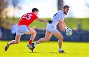 5 March 2023; Neil Flynn of Kildare in action against Craig Lennon of Louth during the Allianz Football League Division 2 match between Louth and Kildare at Páirc Mhuire in Ardee, Louth. Photo by Ben McShane/Sportsfile