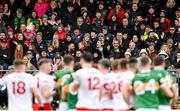 5 March 2023; Supporters watch on as players from both teams tussle during the Allianz Football League Division 1 match between Tyrone and Kerry at O'Neill's Healy Park in Omagh, Tyrone. Photo by Ramsey Cardy/Sportsfile