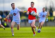 5 March 2023; Craig Lennon of Louth in action against Kevin Flynn of Kildare during the Allianz Football League Division 2 match between Louth and Kildare at Páirc Mhuire in Ardee, Louth. Photo by Ben McShane/Sportsfile