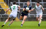 5 March 2023; Ronan Jones of Meath in action against Paul Maher, right, and Michael Donovan of Limerick during the Allianz Football League Division 2 match between Limerick and Meath at TUS Gaelic Grounds in Limerick. Photo by Tyler Miller/Sportsfile