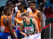 5 March 2023; Cliodhna Manning of Ireland after competing in the women's 4x400m relay final during Day 3 of the European Indoor Athletics Championships at Ataköy Athletics Arena in Istanbul, Türkiye. Photo by Sam Barnes/Sportsfile