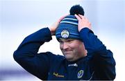 5 March 2023; Roscommon manager Davy Burke reacts during the Allianz Football League Division 1 match between Roscommon and Mayo at Dr Hyde Park in Roscommon. Photo by Piaras Ó Mídheach/Sportsfile