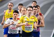 5 March 2023; Andreas Kramer of Sweden competes in the men's 800m final during Day 3 of the European Indoor Athletics Championships at Ataköy Athletics Arena in Istanbul, Türkiye. Photo by Sam Barnes/Sportsfile