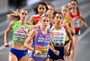 5 March 2023; Keely Hodgkinson of Great Britain competes in the women's 800m final during Day 3 of the European Indoor Athletics Championships at Ataköy Athletics Arena in Istanbul, Türkiye. Photo by Sam Barnes/Sportsfile