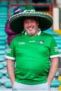 5 March 2023; Limerick supporter Pat Carroll before the Allianz Football League Division 2 match between Limerick and Meath at TUS Gaelic Grounds in Limerick. Photo by Tyler Miller/Sportsfile