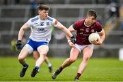 5 March 2023; Johnny Heaney of Galway in action against Stephen O’Hanlon of Monaghan during the Allianz Football League Division 1 match between Galway and Monaghan at Pearse Stadium in Galway. Photo by Seb Daly/Sportsfile