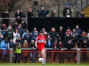 4 March 2023; The RTÉ Sport panel, including analysts Paul Flynn, Peter Canavan, Cora Staunton and presenter Damian Lawlor during the Allianz Football League Division 2 match between Derry and Dublin at Celtic Park in Derry. Photo by Ramsey Cardy/Sportsfile