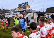 4 March 2023; Michael Fitzsimons of Dublin runs out for the second half of the Allianz Football League Division 2 match between Derry and Dublin at Celtic Park in Derry. Photo by Ramsey Cardy/Sportsfile