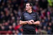 4 March 2023; Referee Sean Hurson during the Allianz Football League Division 2 match between Derry and Dublin at Celtic Park in Derry. Photo by Ramsey Cardy/Sportsfile