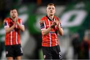 3 March 2023; Brandon Kavanagh of Derry City after the SSE Airtricity Men's Premier Division match between Shamrock Rovers and Derry City at Tallaght Stadium in Dublin. Photo by Stephen McCarthy/Sportsfile