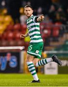 6 March 2023; Lee Grace of Shamrock Rovers celebrates after scoring his side's second goal during the SSE Airtricity Men's Premier Division match between Shamrock Rovers and Cork City at Tallaght Stadium in Dublin. Photo by Piaras Ó Mídheach/Sportsfile