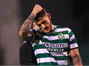 6 March 2023; Lee Grace of Shamrock Rovers after the drawn SSE Airtricity Men's Premier Division match between Shamrock Rovers and Cork City at Tallaght Stadium in Dublin. Photo by Piaras Ó Mídheach/Sportsfile