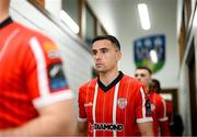 6 March 2023; Jordan McEneff of Derry City before the SSE Airtricity Men's Premier Division match between UCD and Derry City at the UCD Bowl in Dublin. Photo by Stephen McCarthy/Sportsfile