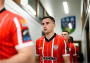 6 March 2023; Jordan McEneff of Derry City before the SSE Airtricity Men's Premier Division match between UCD and Derry City at the UCD Bowl in Dublin. Photo by Stephen McCarthy/Sportsfile