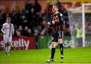 6 March 2023; Adam McDonnell of Bohemians celebrates at the full-time whistle during the SSE Airtricity Men's Premier Division match between Bohemians and Drogheda United at Dalymount Park in Dublin. Photo by Harry Murphy/Sportsfile