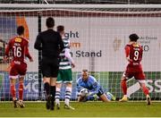 6 March 2023; Shamrock Rovers goalkeeper Alan Mannus makes a save during the SSE Airtricity Men's Premier Division match between Shamrock Rovers and Cork City at Tallaght Stadium in Dublin. Photo by Piaras Ó Mídheach/Sportsfile