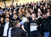 7 March 2023; Newbridge College supporters before the Bank of Ireland Leinster Schools Senior Cup Semi Final match between Newbridge College and Gonzaga College at Energia Park in Dublin. Photo by David Fitzgerald/Sportsfile