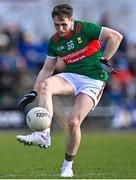 5 March 2023; Paddy Durcan of Mayo during the Allianz Football League Division 1 match between Roscommon and Mayo at Dr Hyde Park in Roscommon. Photo by Piaras Ó Mídheach/Sportsfile