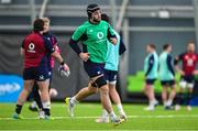 8 March 2023; Caelan Doris during Ireland rugby squad training at the IRFU High Performance Centre at the Sport Ireland Campus in Dublin. Photo by Brendan Moran/Sportsfile