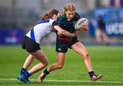 8 March 2023; Giselle O'Donoghue of St Louis in action during the Senior match between St Andrews and St Louis during the Leinster Rugby Metro X7s Leinster Cup Finals at Energia Park in Dublin. Photo by Ben McShane/Sportsfile