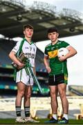 8 March 2023; In attendance at the Masita All-Ireland Post Primary Schools Captains Call at Croke Park in Dublin is, from left, Paddy Downey of the Abbey School and Ronan Molloy of St Joseph's Grammar Donaghmore. The Masita GAA All-Ireland Post Primary Schools Croke Cup and the Masita GAA All-Ireland Post Primary Schools Hogan and Croke Cup will be played in Croke Park on St Patrick’s Day, 17th March 2023. Photo by Eóin Noonan/Sportsfile